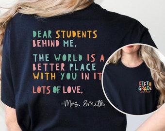 Fifth Grade Teacher Shirt Personalized, Back To school 5th Grade Teacher Shirt, First Day of School 5th Grade Teacher Shirt, 5th Grade Team