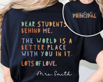 Personalized School Assistant Principal T-shirt, Back to School Team Shirt for Asst. Principal, Custom Shirt Gift for Assistant Principal