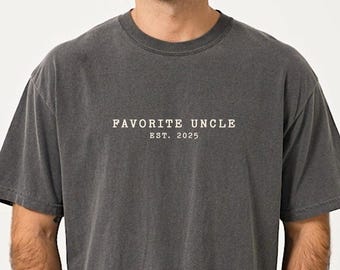 Comfort Colors Favorite Uncle Shirt: Personalized Est. Year Gift