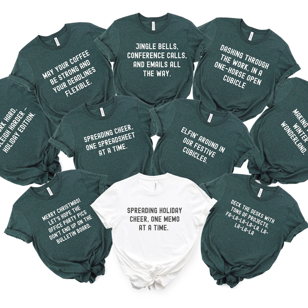 Team Christmas Shirts for Office, Funny Group Matching Group Christmas Tee, Our Team Sleighs