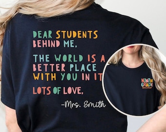 Ninth Grade Teacher Team Shirt Personalized, Back To school 9th Grade Teacher Kindness Shirt, First Day of School 9th Grade Teacher Shirt