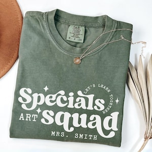 Personalized Specials Teacher Shirt: Comfort Colors Custom Team Tee