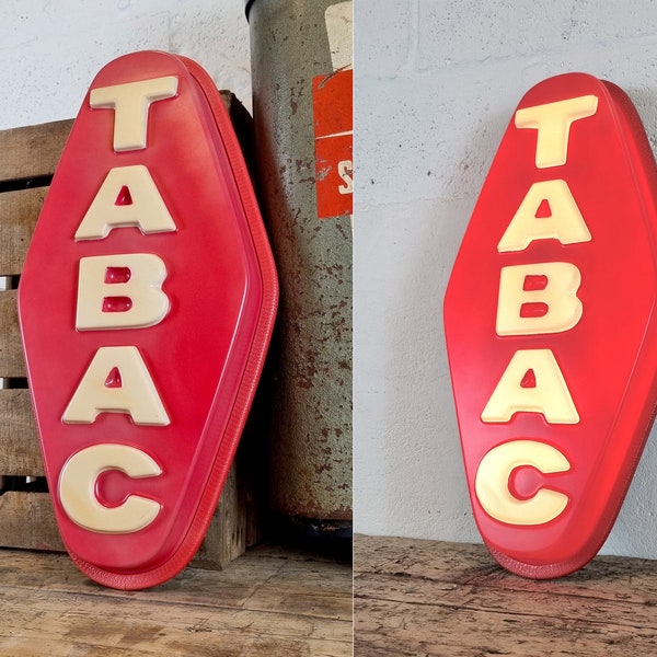 Nice red "TABAC" sign.