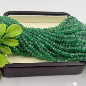 Natural Emerald Gemstone Beads, Emerald Faceted Beads Strand, 4-7 MM Emerald Beads For Making Jewelry Gifts