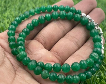 Natural Zambian Emerald Necklace: Handmade Rondelle Gemstone Beads (16-20 Inch)