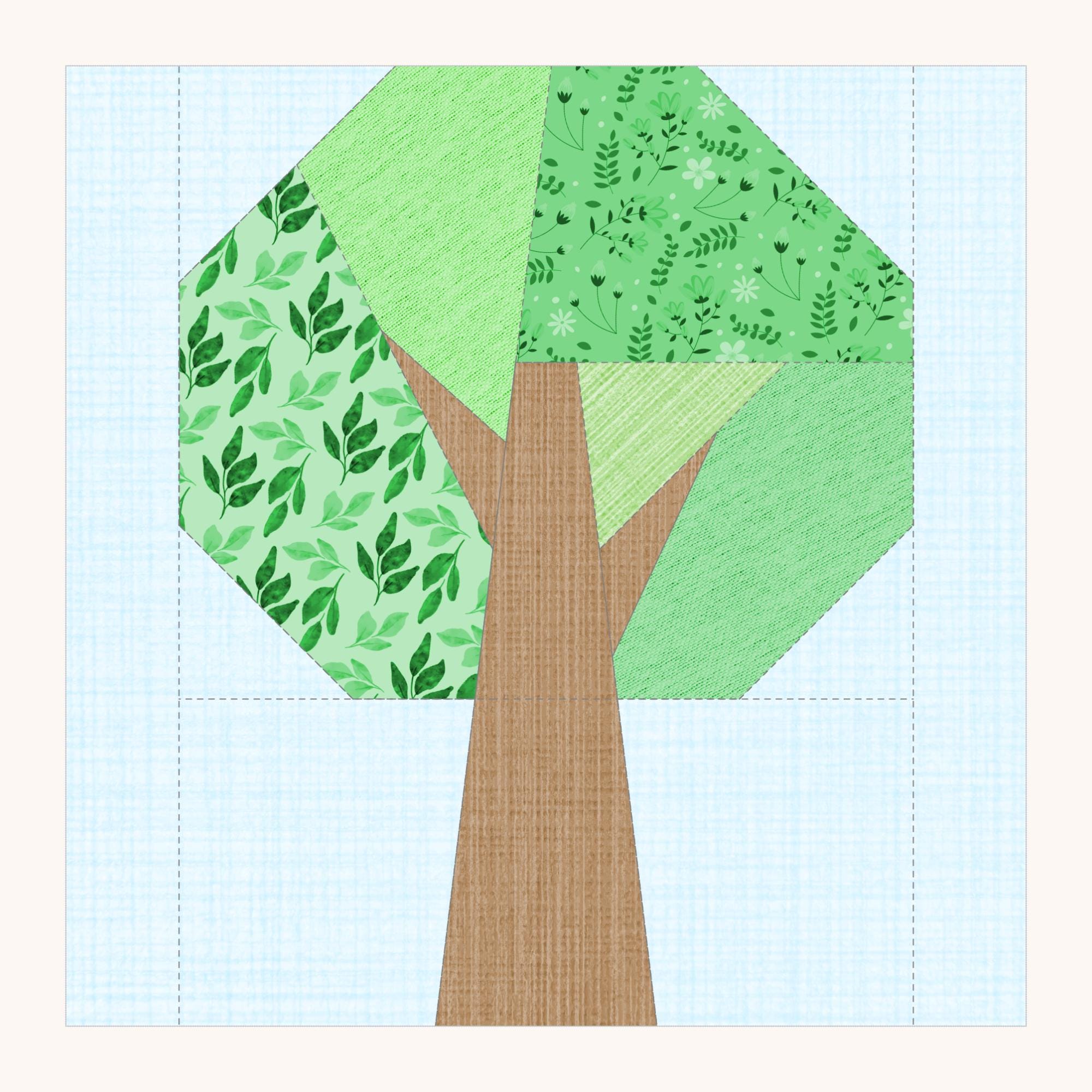 Tree Quilt Pattern, 4 Sizes Included, FPP, Foundation Paper Piecing ...