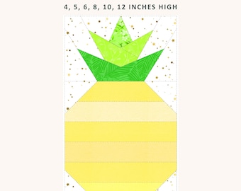 Pineapple Quilt Pattern, 6 Sizes Included, FPP, Foundation Paper Piecing (PDF Download)