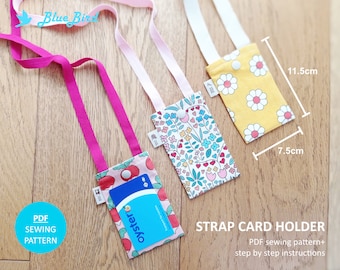 Strap Travel Card Holder PDF sewing pattern with step-by-step Instructions