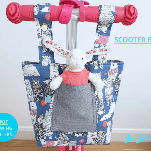 Scooter Bag PDF SEWING PATTERN with step-by-step Instructions