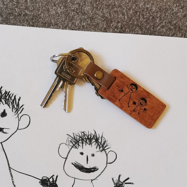 Personalisierter Schlüsselanhänger mit deiner Zeichnung
