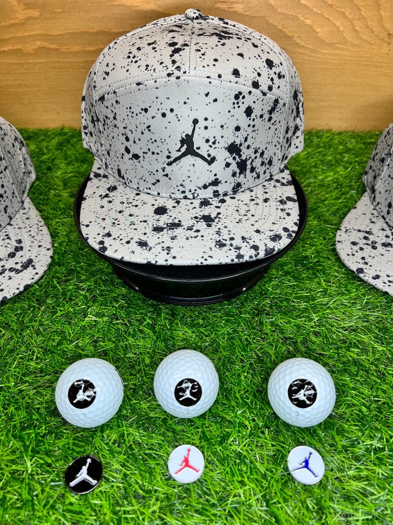 Jordan IV Golf Hat Cement Grey Splatter Print Etsy