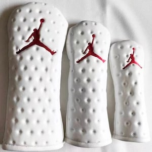 Air Jordan Leather Head Covers AJ13’s White RED