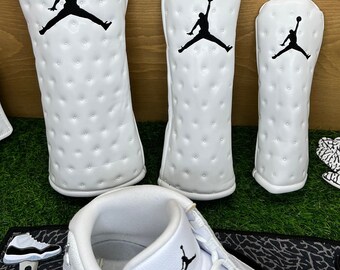 Air Jordan Leather Head Covers AJ13’s White