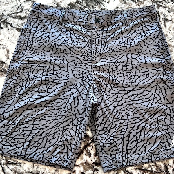 Air Jordan Grey Elephant print golf shorts Flight Golf 10" Inseam