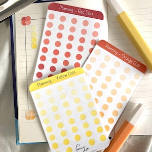 Stickers Dots Yellow, Orange, Red – Adesivi Bullet Journal. Adesivi Planner. Adesivi Agende. Adesivi Scrapbook.