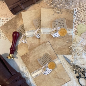 Vintage style paper/parchment for journals, junk journals, scrapbooking