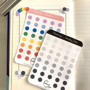 Stickers Dots Rainbow & Smoky – Adesivi Bullet Journal. Adesivi Planner. Adesivi Agende. Adesivi Scrapbook.
