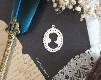&quot;Cameo&quot; cardboard frame for scrapbooking, junk journal or to decorate diaries and diaries.