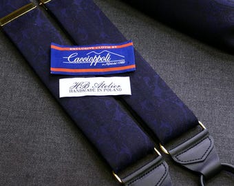Personalized Men's Button Suspenders | Handmade Wedding Suspenders | Vintage Style Groomsmen Gift | Caccioppoli Napoli 1920