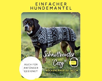 Schnittmuster für einen einfachen Hundepullover oder Hundemantel - Hundebekleidung für kleine und grosse Hunde selber nähen