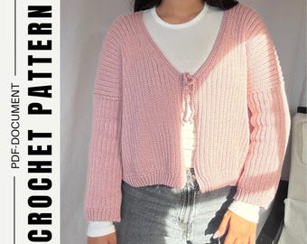 Cordi (not knit) Cardigan / Crochet Pattern / PDF download / Handmade/ Step-by-Step / Made to Measure