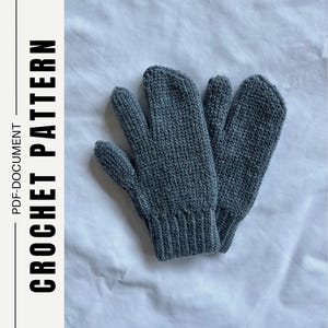 Modèle de gants Frost Fin (pas en tricot) / Modèle au crochet / Téléchargement PDF / Fait main / Pas à pas / Réalisé sur mesure