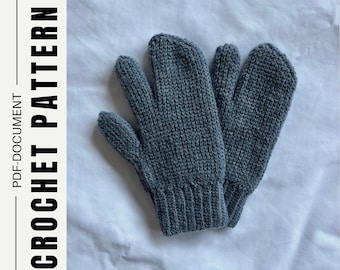 Frost Fin (not knit) Gloves Pattern / Crochet Pattern / PDF download / Handmade / Step-by-Step / Made to Measure