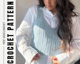 Avenue (not knit) Top / Crochet Pattern / PDF download / Handmade / Made to Measure
