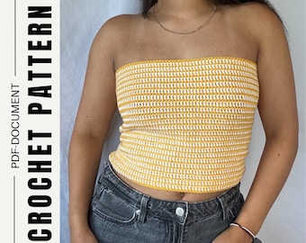 Raya Tube Top / Crochet Pattern / PDF download / Handmade / Step-by-Step / Made To Measure