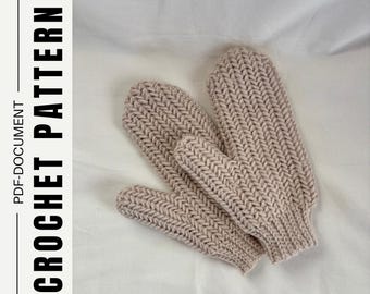 Igloo Gloves / Crochet Pattern / PDF Download / Handmade / Step-by-Step / Tutorial Video