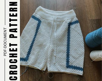 Granny Shorts / Crochet Pattern / Handmade / Made to Measure / Granny Square / PDF Download
