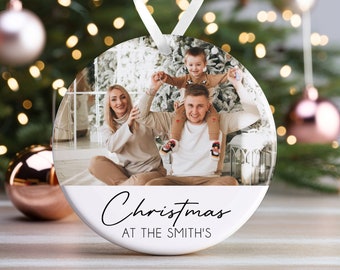 Ornement de Noël personnalisé | Boule de Noël photo personnalisée, décoration de Noël personnalisée, Noël en famille | Noël au