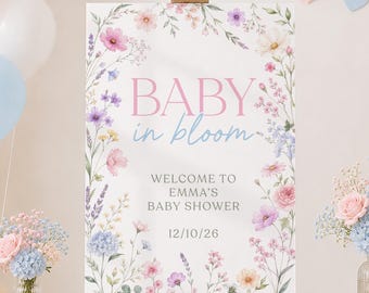 Personalised Baby Shower Sign | Custom Baby Shower Board, Personalised Baby Shower Welcome Sign