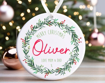 Personalised Christmas Ornament | Custom Christmas Bauble, Personalised Christmas Decoration | Name and Message | Bauble Gift, Elf
