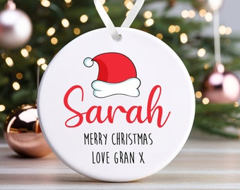 Personalised Christmas Ornament | Custom Christmas Bauble, Personalised Christmas Decoration | Name and Message | Bauble Gift, Rainbow