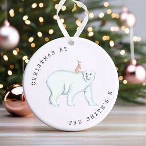 Personalised Family Christmas Ornament | Custom Christmas Bauble, Personalised Christmas Decoration, Family Christmas | Polar Bear