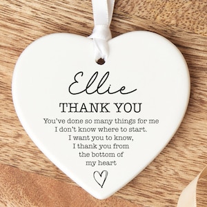 Personalised Thank You Gift | Ceramic Thank You Keepsake | Friend Thank You Present, Thank You Gift For Her | Personalised Thank You Present