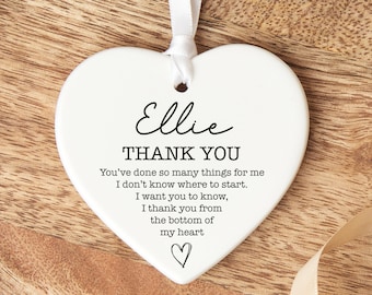 Personalisiertes Dankeschön Geschenk | Keramik Danke Andenken | Freund Danke Geschenk, Danke Geschenk für Sie | Personalisiertes Dankeschön