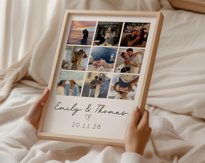 Personalised Photo Print | Personalised Photo Collage Print | Personalised Valentines Gift | Boyfriend Gift, Girlfriend Gift, Couple Gift