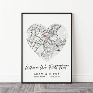 Impression de carte personnalisée | Impression carte d'anniversaire de mariage, Cadeau pour la Saint-Valentin, Cadeau carte coeur personnalisé, Impression Une nuit de notre rencontre, Cadeau pour couple | Cadeau de mariage