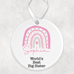 Personalised Big Sister Teddy, New Big Sister Gift New Big Sister Present, Sister Teddy Bear New Sibling Gift, Gift For New Sister image 3