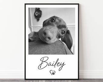 Personalised Pet Photo Print | Personalised Dog Print, Personalised Dog Photo Print, Personalised Dog Gift, Pet Portrait Print, Dog Mum Gift