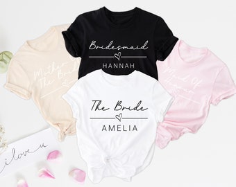 Gepersonaliseerde vrijgezellenfeest T-shirts | Elke kleur | Shirts vrijgezellenfeest, aangepaste T-shirts vrijgezellenfeest, T-shirts vrijgezellenfeest, T-shirts teambruid