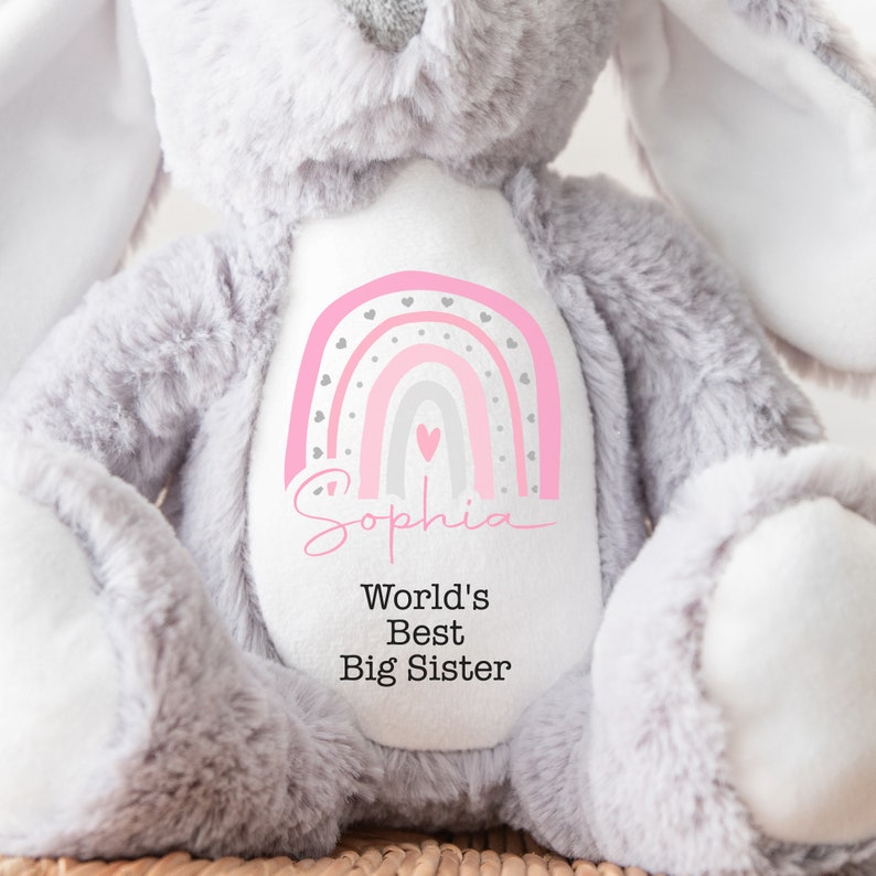 Personalised Big Sister Teddy, New Big Sister Gift New Big Sister Present, Sister Teddy Bear New Sibling Gift, Gift For New Sister image 2