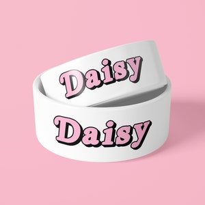 Personalised Dog Bowl - Retro Pink