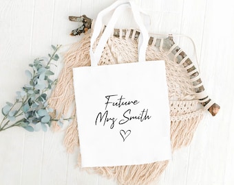 Personalised Bridal Tote Bag | Future Mrs | Custom Bridal Bag | Bride to Be Gift | Custom Bridal Gift, Hen Do Bag, Bridal Shower Gift