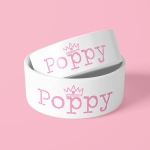Personalised Dog Bowl - Crown - Add A Name