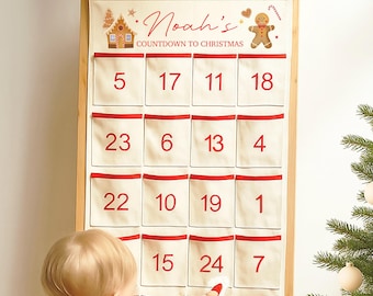 Personalised Advent Calendar | Christmas Countdown Calendar | Personalised Kids Christmas Advent Calendar, Custom Children’s Advent Calendar