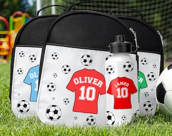 Personalised Football Lunch Bag | Personalised Boys Lunch Bag | Boys Back to School Set | Lunch Bag For Boys | Boys Lunch Box, School Lunch