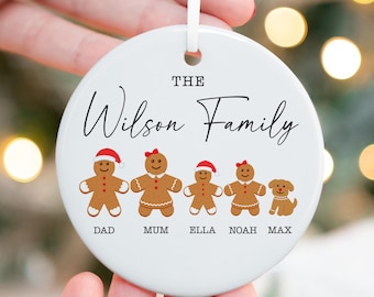 Boule de Noël familiale personnalisée | Céramique | Boule de Noël personnalisée, Décoration de Noël familiale personnalisée, Ornement familial